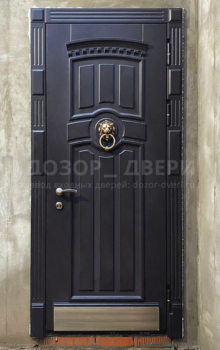 Уличная дверь + стучалка со львом