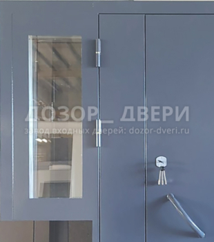 Техническая полуторная дверь с боковом окном, фото №1